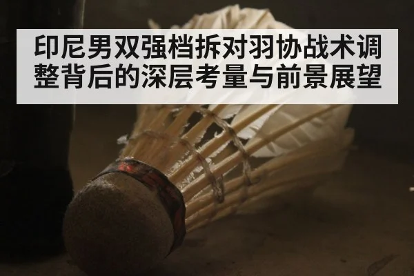 印尼男双强档拆对羽协战术调整背后的深层考量与前景展望